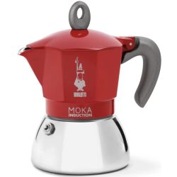 Bialetti Moka Induction kotyogós kávéfőző 4 adag, piros